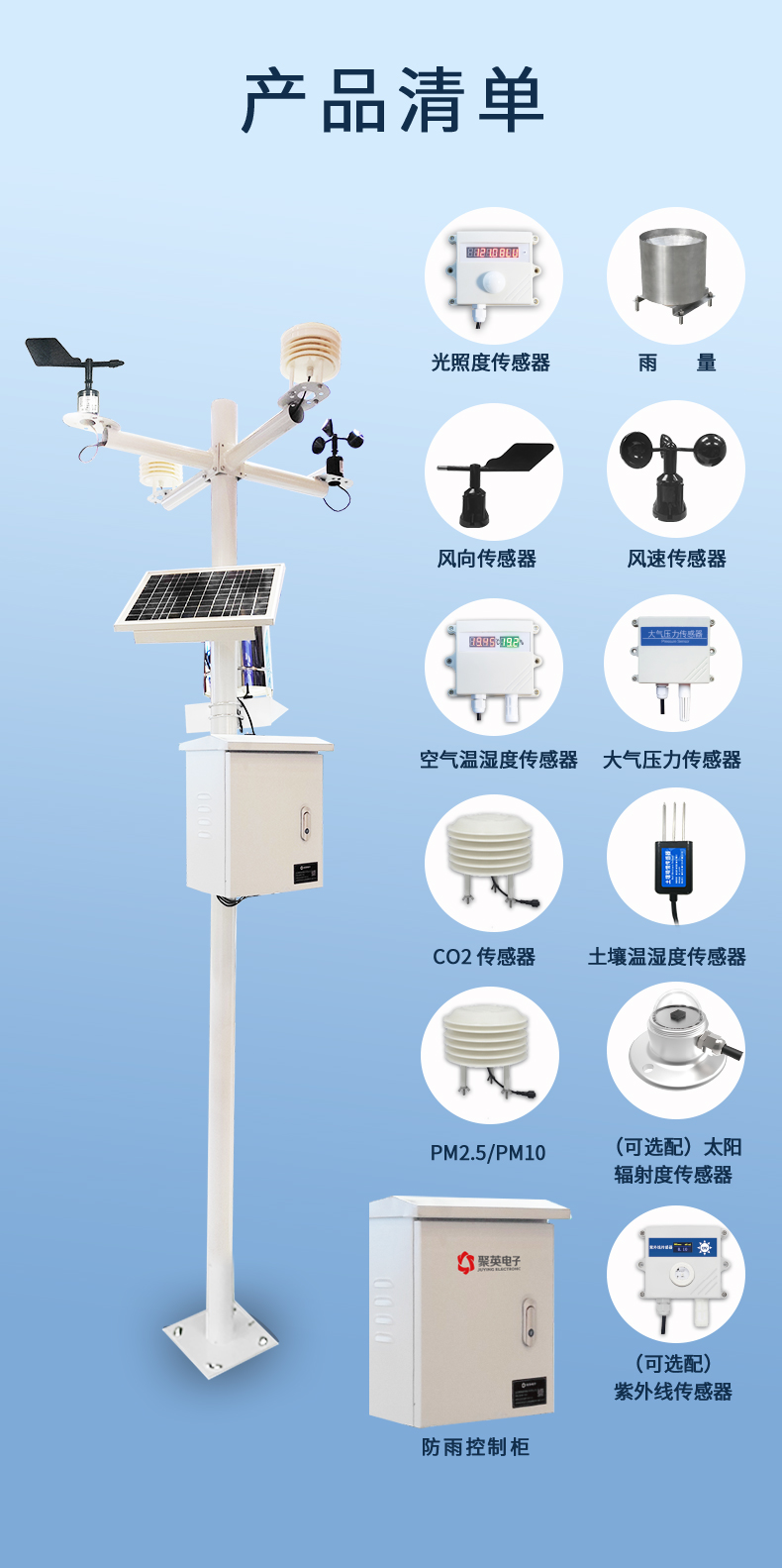 氣象環(huán)境監(jiān)測系統(tǒng)產品清單