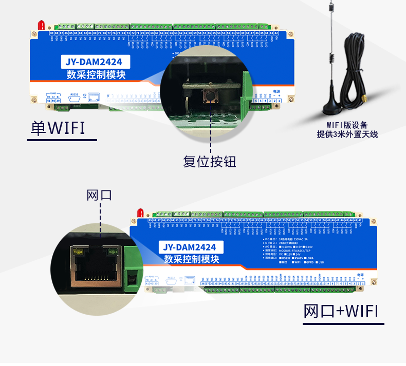 云平臺 DAM2424 遠程智能控制器通訊接口