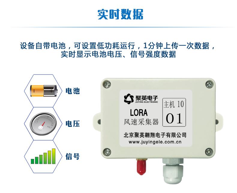 LORA風速/風向采集器 實時數(shù)據(jù)