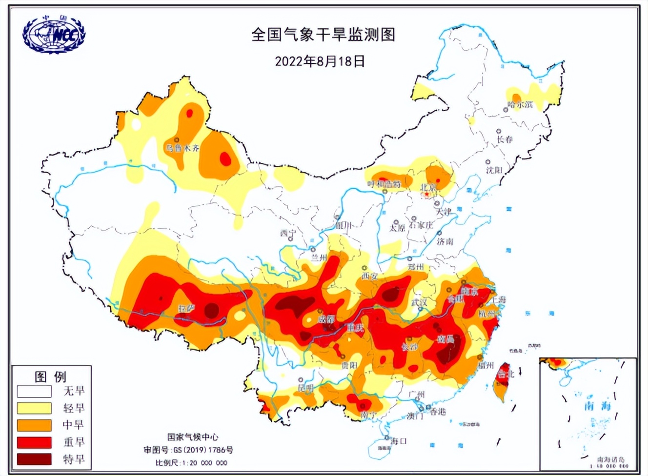 高溫少雨天氣，氣象干旱將持續(xù)發(fā)展