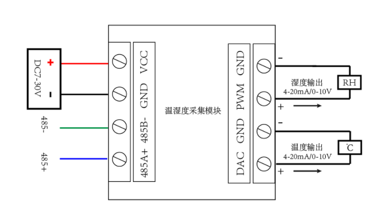 溫濕度傳感器 JY-WS2-ARS-E 接線圖