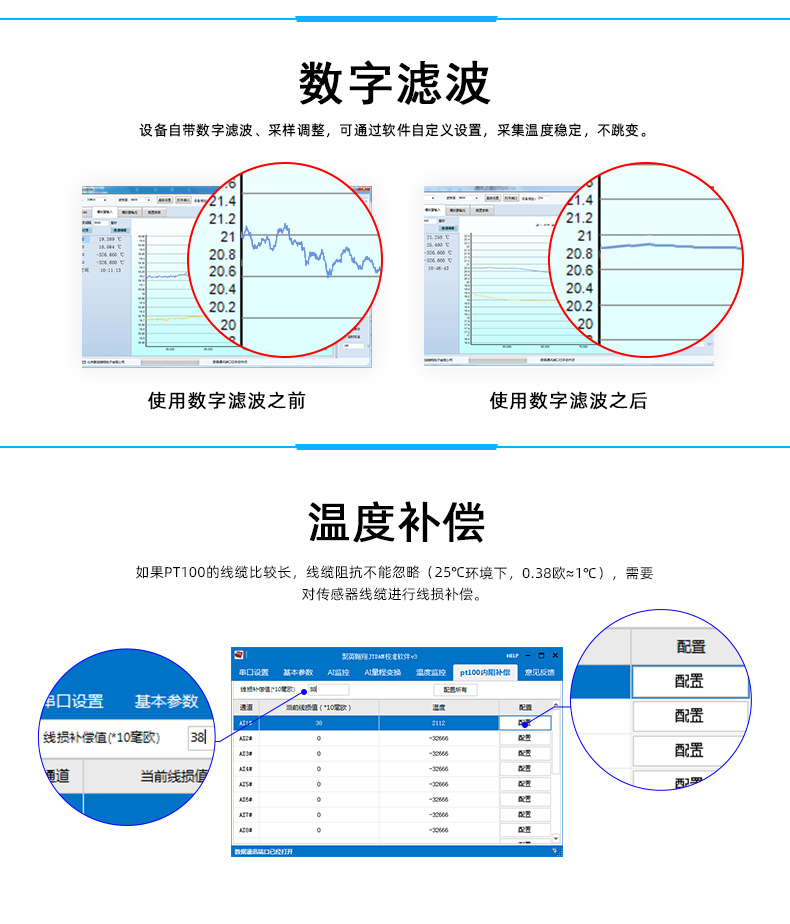 DAM-PT12 溫度采集模塊特點