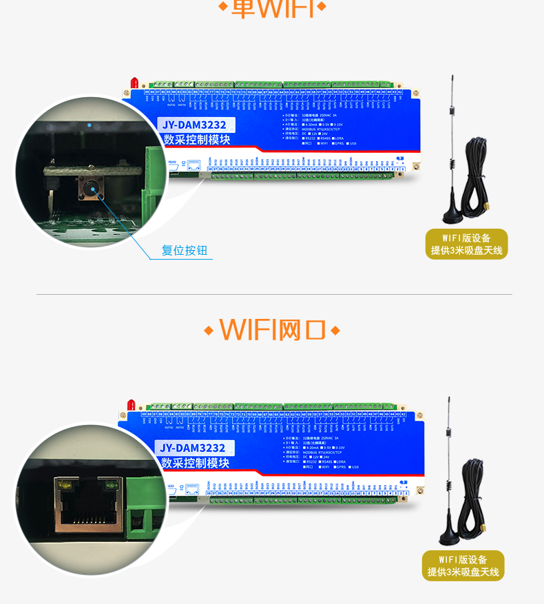 DAM-3232 工業(yè)級網(wǎng)絡(luò)數(shù)采控制器通訊接口